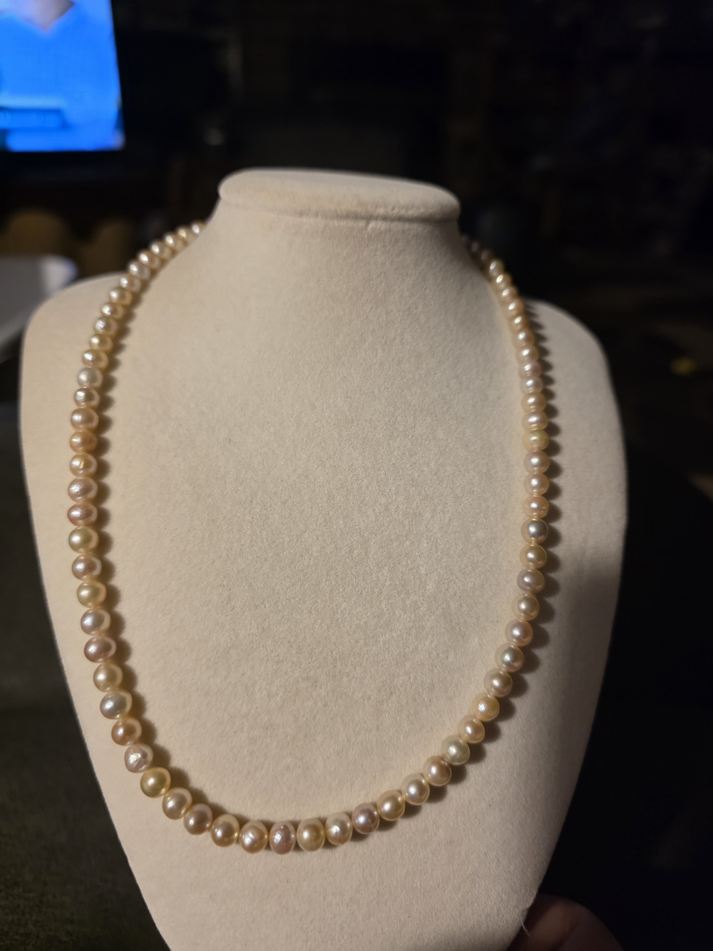 Classic Champagne Pearl Strand Necklace